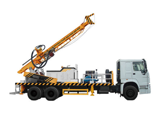 جهاز حفر آبار المياه المثبت على الشاحنة 600 م 650 مم جهاز حفر بئر Yuchai TSJ-600X70 متعدد الوظائف