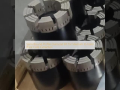 قطعة من الماس ذات الملفات شبه المستديرة للاستخراج من الصخور المتوسطة إلى الصلبة